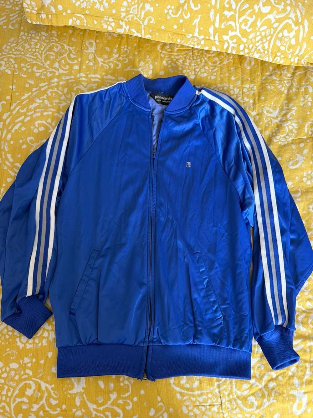 Vintage Pierre Cardin Blue Striped Full Zip Track Jacket